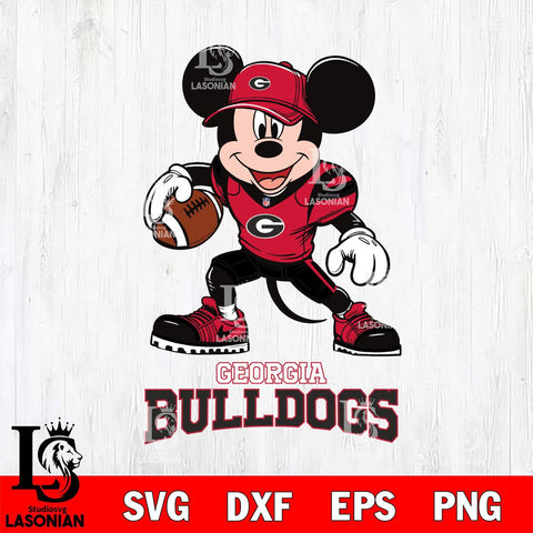 Georgia Bulldogs Mikey Mouse Disney, Svg Eps Dxf Png File, Digital Download