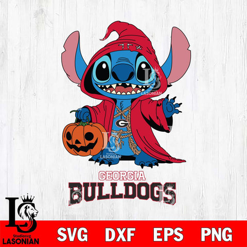 Georgia Bulldogs Stitch Horror Svg Eps Dxf Png File, NCAA svg, Digital Download, Instant Download