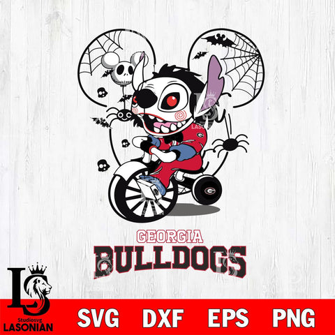 Georgia Bulldogs Stitch Jigsaws Halloween Svg Eps Dxf Png File, Digital Download, Instant Download