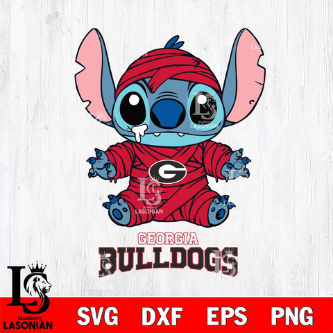 Georgia Bulldogs Stitch Mummy Svg Eps Dxf Png File, NCAA svg, Digital Download, Instant Download