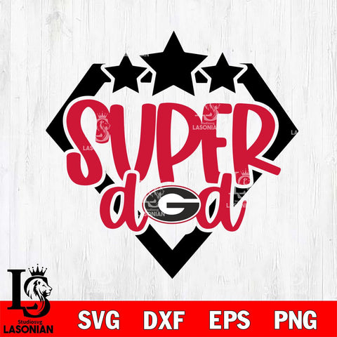 Georgia Bulldogs Supper Dad Svg Eps Dxf Png File, Digital Download, Instant Download