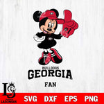 Georgia Bulldogs #1 Fan Minnie Mouse Svg Eps Dxf Png File, Digital Download, Instant Download