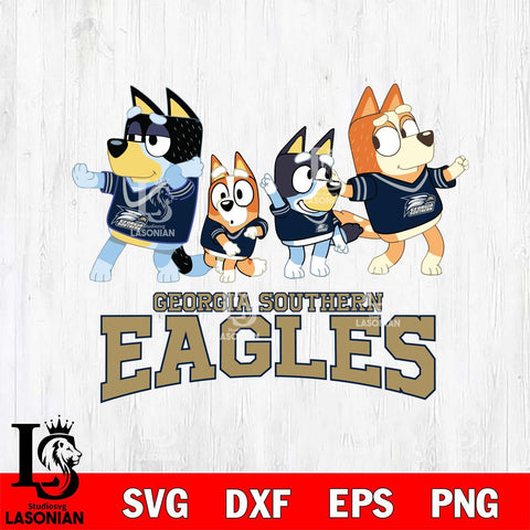 Georgia Southern Eagles Bluey Mode Dance Squats Svg Eps Dxf Png File, Digital Download, Instant Download