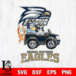 Georgia Southern Eagles Bluey friends car Svg Eps Dxf Png File, NCAA svg, Digital Download, Instant Download