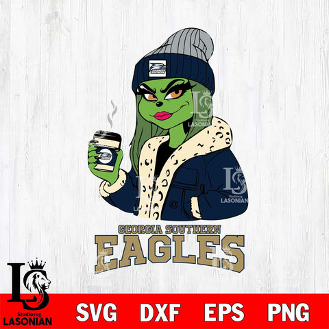 Georgia Southern Eagles Girls Grinch Bougie Svg Eps Dxf Png File, Digital Download, Instant Download