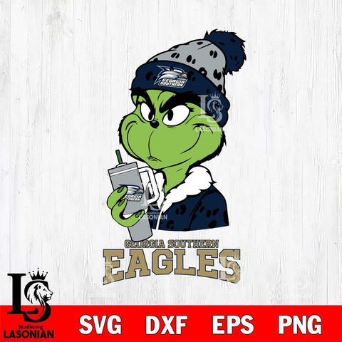 Georgia Southern Eagles Grinch Bougie Leopard Svg Eps Dxf Png File, Digital Download, Instant Download