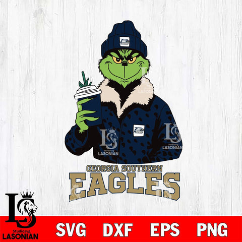 Georgia Southern Eagles Grinch Christmas Cut Files Cricut, Svg Dxf Eps Png file, Digital download , Silhouette