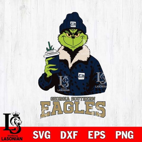 Georgia Southern Eagles Grinch Leopard Svg Eps Dxf Png File, Digital Download, Instant Download