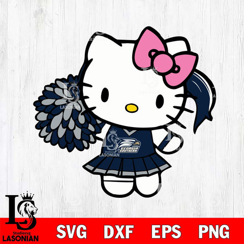 Georgia Southern Eagles Hello Kitty Cheerleader 12 Svg Eps Dxf Png File, Digital Download, Instant Download