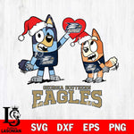 Georgia Southern Eagles Love Bluey Christmas Svg Eps Dxf Png File, Digital Download