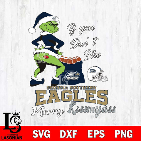 Georgia Southern Eagles Merry kissmyass grinch Svg Eps Dxf Png File,NCAA Svg Files,Digital Download,Sublimation,Instant Download