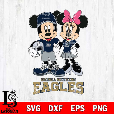 Georgia Southern Eagles Mickey Minnie Mouse Helmet Svg Eps Dxf Png File, NCAA svg , File Cut , Digital Download , Instant Download, Cut Svg Files