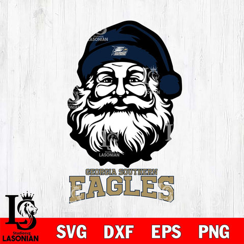 Georgia Southern Eagles Santa Claus Christmas Svg dxf eps png pdf file,NCAA svg,Digital Download,Cricut file