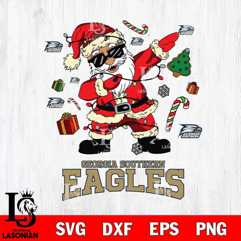 Georgia Southern Eagles Santa Claus Football Svg dxf eps png pdf file,NCAA svg,Digital Download,Cricut file