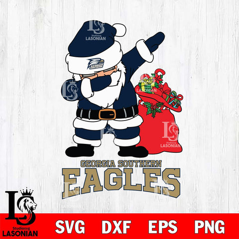 Georgia Southern Eagles Santa Dabbing Christmas Svg dxf eps png pdf file,NCAA svg,Digital Download,Cricut file