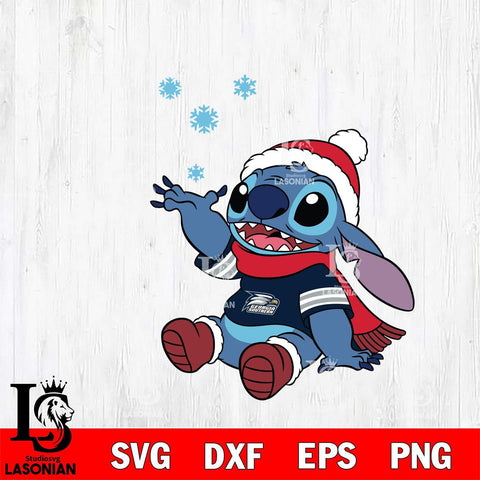 Georgia Southern Eagles Stitch Wearing Winter Scarf Svg Eps Dxf Png File, Digital Download, Instant Download