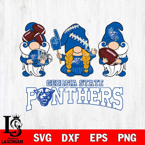 Georgia State Panthers 3 Gnomes Football Svg Eps Dxf Png File, Digital Download, Instant Download