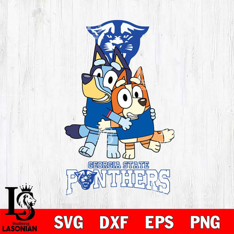 Georgia State Panthers Bluey & Bingo 3 Svg Eps Dxf Png File, NCAA svg, Digital Download, Instant Download