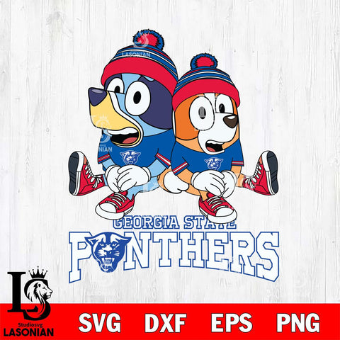 Georgia State Panthers Bluey & Bingo 8 Svg Eps Dxf Png File, NCAA svg, Digital Download, Instant Download