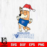 Georgia State Panthers Bluey Chilli Happy Christmas Svg Eps Dxf Png File, Digital Download