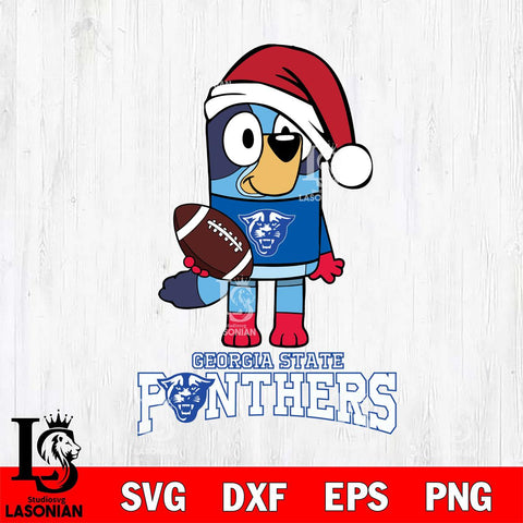 Georgia State Panthers Bluey Christmas Svg Eps Dxf Png File, Digital Download