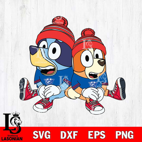 Georgia State Panthers Bluey & Bingo Christmas Svg Eps Dxf Png File, Digital Download, Instant Download