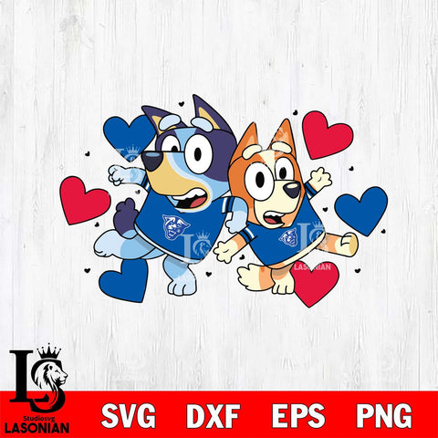 Georgia State Panthers Bluey heart Svg Eps Dxf Png File, Digital Download, Instant Download