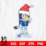 Georgia State Panthers Christmas Bluey Say Hi Cut Files,Bluey Cricut,Christmas Svg , Bluey svg , Digital Download, dxf eps png pdf file