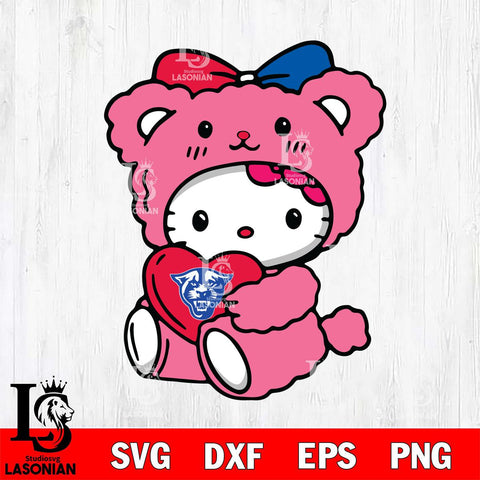 Georgia State Panthers Cute Hello Kitty 3 Svg Eps Dxf Png File, Digital Download, Instant Download