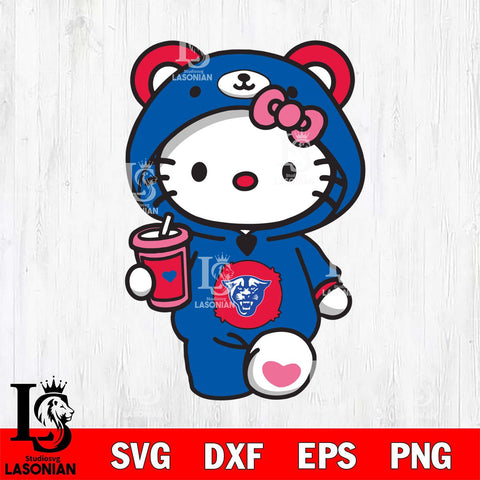 Georgia State Panthers Cute Hello Kitty Svg Eps Dxf Png File, Digital Download, Instant Download