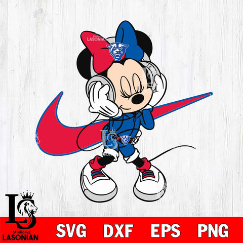 Georgia State Panthers Cute Minnie Mouse Dancing Svg Eps Dxf Png File, NCAA svg, Digital Download, Instant Download