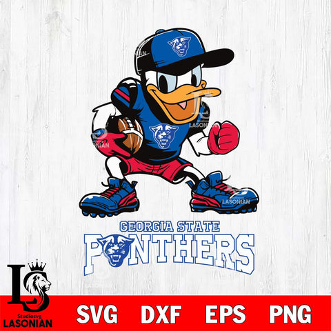 Georgia State Panthers Donal Duck Disney, Svg Eps Dxf Png File, Digital Download