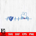 Georgia State Panthers Father Heart Beat Svg Eps Dxf Png File, Digital Download, Instant Download