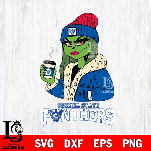 Georgia State Panthers Girls Grinch Bougie Svg Eps Dxf Png File, Digital Download, Instant Download