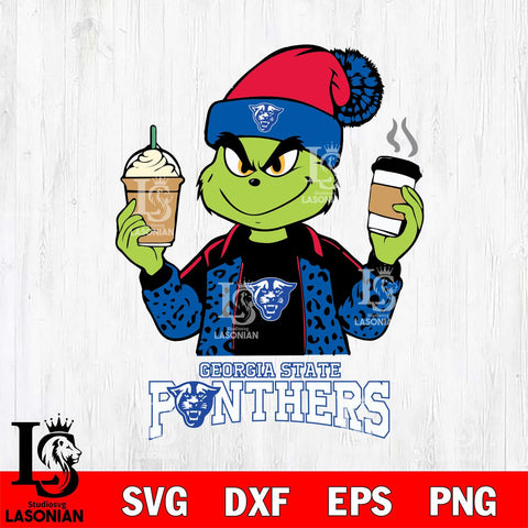 Georgia State Panthers Grinch 2 coffee Svg Eps Dxf Png File, Digital Download, Instant Download