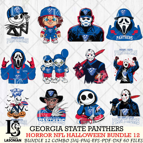 Georgia State Panthers Halloween Bundle 12 SVG Svg Eps Dxf Png File, NCAA bundle svg, Digital Download, Instant Download