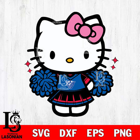 Georgia State Panthers Hello Kitty Cheerleader Svg Eps Dxf Png File, Digital Download, Instant Download