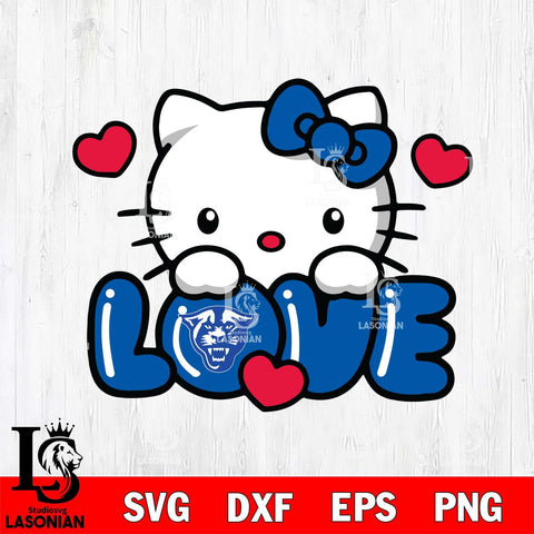 Georgia State Panthers Hello Kitty Love Svg Eps Dxf Png File, Digital Download, Instant Download