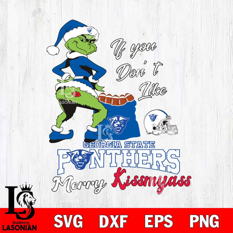 Georgia State Panthers Merry kissmyass grinch Svg Eps Dxf Png File,NCAA Svg Files,Digital Download,Sublimation,Instant Download