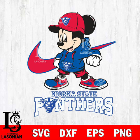 Georgia State Panthers Mickey Mouse NIKE, Svg Eps Dxf Png File, Digital Download