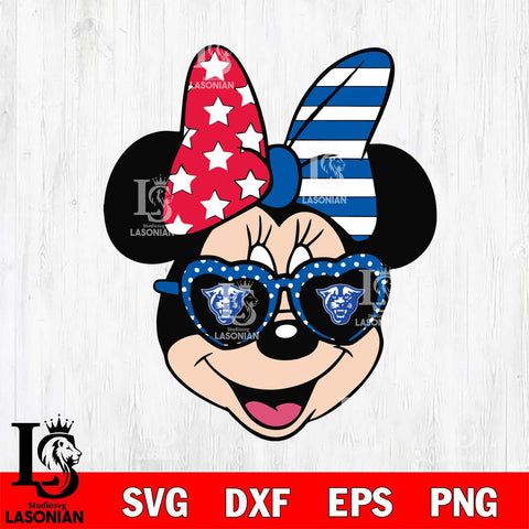 Georgia State Panthers Minnie Mouse Love Svg Eps Dxf Png File, NCAA svg, Digital Download, Instant Download