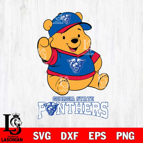 Georgia State Panthers Pooh Bear Disney, Svg Eps Dxf Png File, Digital Download