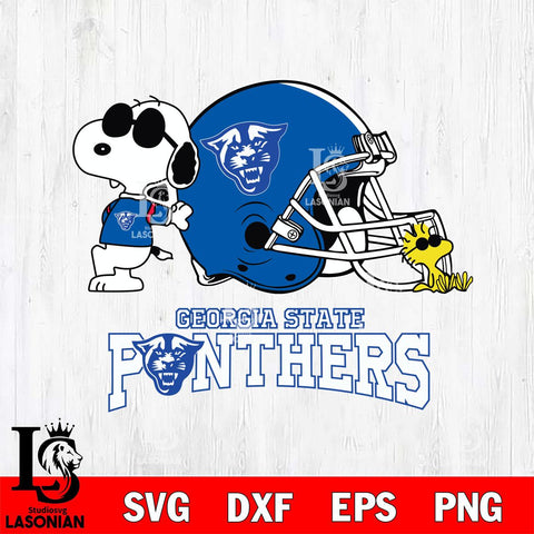 Georgia State Panthers Snoopy Sport 2 Svg Eps Dxf Png File, Digital Download