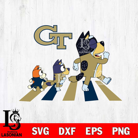 Georgia Tech Yellow Jackets Bluey 6 Svg Eps Dxf Png File, Digital Download, Instant Download