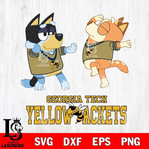 Georgia Tech Yellow Jackets Bluey Dance Svg Eps Dxf Png File, Digital Download, Instant Download