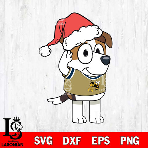 Georgia Tech Yellow Jackets Bluey Jack Christmas Svg Eps Dxf Png File, Digital Download, Instant Download