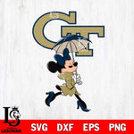 Georgia Tech Yellow Jackets Fancy Minnie Svg Eps Dxf Png File, Digital Download, Instant Download