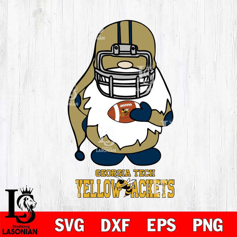 Georgia Tech Yellow Jackets Gnomes Christmas Svg Eps Dxf Png File, Digital Download, Instant Download