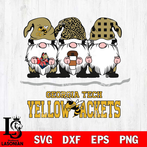 Georgia Tech Yellow Jackets Gnomes Coffee Svg Eps Dxf Png File, Digital Download, Instant Download