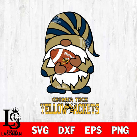 Georgia Tech Yellow Jackets Gnomes Football Svg Eps Dxf Png File, Digital Download, Instant Download